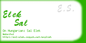 elek sal business card